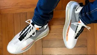 Nike Air Max 720 Waves White Black Wolf-Grey On Feet and Up close Look