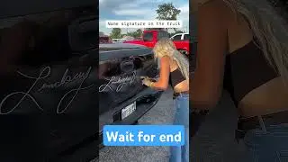 signature by grinder on car #car #carsName signature on the truck#evcar #viral  #shorts