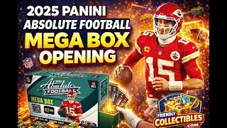 Unboxing a 2025 Panini Absolute Football Mega box ID 25ABSOLUTE302