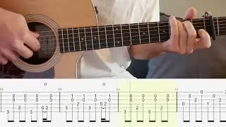 Never Be Alone - Shawn Mendes - Guitar Tutorial + TABS on screen