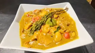 HOW TO MAKE JAMAICAN CURRY TRIPE & BEAN WITH NATURAL COCONUT MILK  PT1