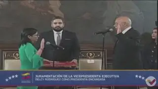 Delcy Rodr&iacute;guez is sworn in as interim president of Venezuela
