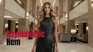 Handcrafted Leather Luxury: The Asymmetric Hemline Dress