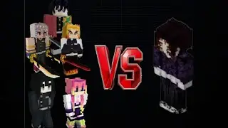 |minecraft kokushibo vs demon slayer hashira| fight in minecraft who would win muchiro,mitsuri,uzui.