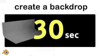 CREATE a backdrop in 30 SEC blender 293