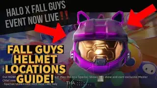 FALL GUYS x HALO SPARTAN SHOWDOWN - ALL HELMET LOCATIONS!
