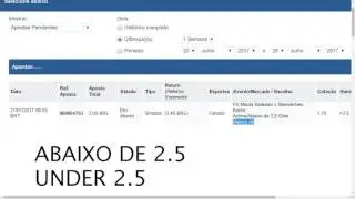 PALPITE UNDER/OVER 2.5 HOJE!