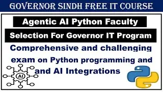 Agentic AI Python Faculty Selection for Governor  IT Program