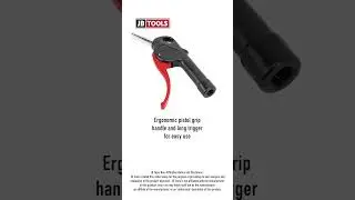 M7 LONG AIR BLOW GUN WITH 35&rdquo; BENT NOZZLE AND AIR GUN SAFETY NOZZLE TIP (JC-435C)
