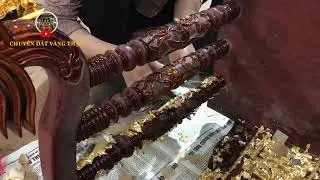 Phục chế chiếc Ngai cổ d&aacute;t V&agrave;ng thật | Lh : 0904595175