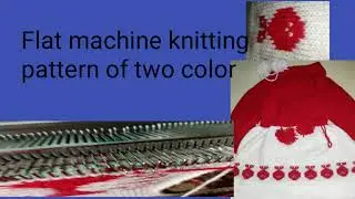 Flat machine knitting pattern of two color