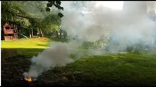 First smoke bomb test