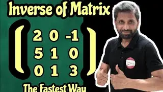 Inverse of a 3 by 3 Matrix | The fastest way @StudyPointPro