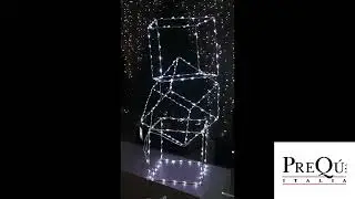 Cubo Metallo 120 Nanoled Luce Fredda con Giochi Luce - Esterno/Interno, IP44 con Timer