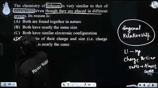 The chemistry of lithium is very similar to that of magnesium even though they are placed in dif....