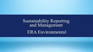 Sustainability Reporting and Management | ERA Environmental Management Solutions