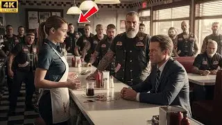A Rude Customer Threw Coffee at a Young Waitress... He Didn’t Notice 50 Hells Angels Stand Up .....