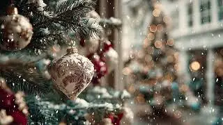 Vintage Christmas tree ornaments. 1 hour 4K TV Wall Art screensaver.