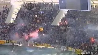 L'eurogol di Chevanton e la gioia di 4.000 tifosi leccesi in Bari-LECCE 1 a 1 del 13 ottobre 2002