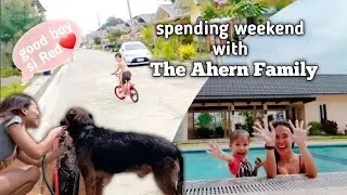 Visiting The Ahern Family//Swimming and giving Red (dog) a bath for the first time.