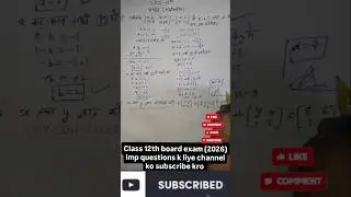 exercise (3.1) class 12th board exam 2026v.imp question #trending #viral #video #calculuswithbabita