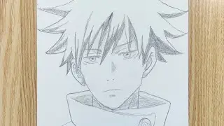 Cara menggambar Megumi fushiguro step by step | Jujutsu kaisen