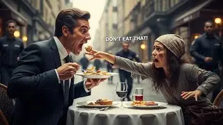 Everyone Ignored the Beggar Girl… Until the Billionaire Looked at His Plate