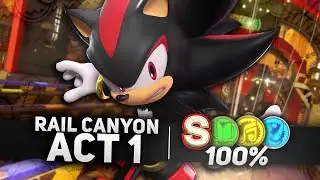 Sonic x Shadow Generations - Rail Canyon Act 1 100% | All Collection Key Locations & S-Rank (4K)