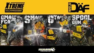 Tutorial soldadoras multiproceso Weld Daf xtreme. (SMAW, GTAW, GMAW, FCAW, SPOOL GUN).