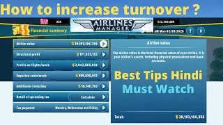 Airlines Manager Tycoon 2021| how to increase turnover | make more profit | airlines manager tips