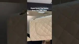 Chanel Classic Flap Medium Beige Clair GHW Caviar