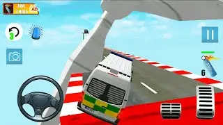 Ambulance Stunt Track Impossible Driving - 911 Emergency Ambulance Simulator - Android Gameplay #3