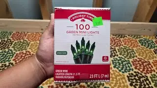 Holiday Time 100ct Green Incandescent Christmas Lights