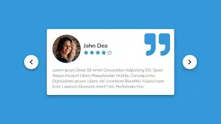 Animated Review / Testimonial Slider Using HTML | CSS | Vanilla Javascript