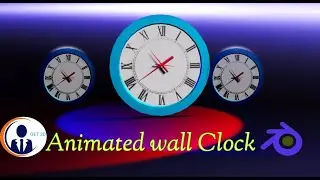 How to make wall clock - animated clock | blender 3.0 tutorial | beginners | Get 3D