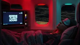 Расслабляющая салона самолета и белый шум двигателя для сна, обучения, фокусировки