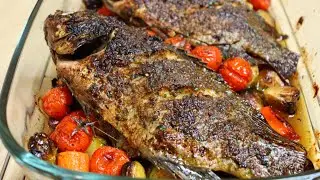 EASY OVEN BAKED FISH | FISH RECIPE | BAKED FISH WITH VEGETABLES