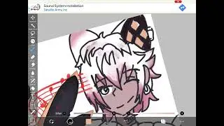 Drawing kyon the Gacha character in my style ( not my character) speed paint