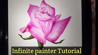 Rose Drawing in infinite painter |  Infinite painter Tutorial
