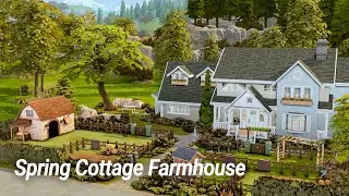 Spring Cottage Large Farmhouse | The Sims 4 Stop Motion Build No CC