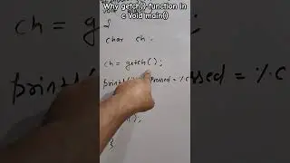 Why getch() function with void main() #clanguage #ccoding #cprogramminginhindi #programming