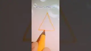 Without lifting and repeating || Without lifting pen draw a triangular shape || Try it