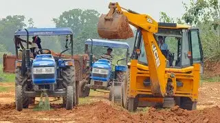 JCB 3DX जबरजस्त लोडिंग वीडियो ll JCB Backhoes Sonalika Tractor Loading Soil For Home ll JCB Tractor