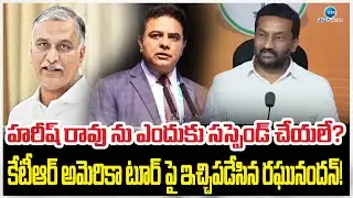 MP Raghunandhan Rao Serious On KTR America Tour | హరీష్ రావు ను ఎందుకు సస్పెండ్ చేయలే? | ZEE