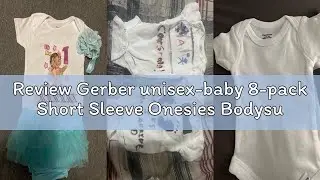 Review Gerber unisex-baby 8-pack Short Sleeve Onesies Bodysuits