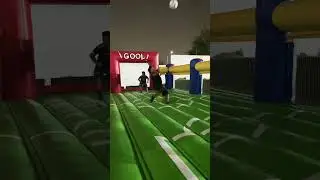 Cancha de f&uacute;tbol 🥅 ⚽️ #futbol #golazo #chilenas #feet #inflable #hijos #divertido #shorts