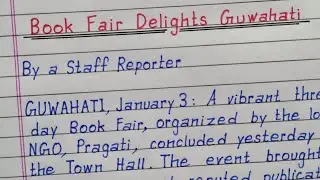 Report Writing | Book Fare at Guwahati | How to write a report | Newspaper Report