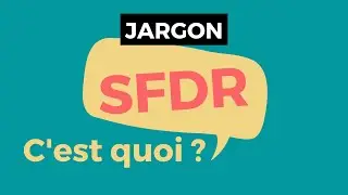 Jargon : c'est quoi la SFDR ?