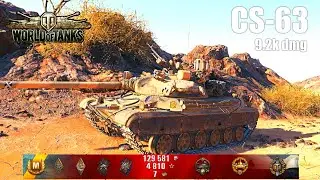 CS-63, 9.2K Damage, 7 Kills, Sand River - World of Tanks