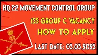 Indian Army Group C Recruitment 2023 - HQ 22 Movement Control Group